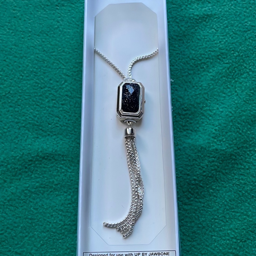 Silver and Black USB flash drive Smart Jewelry locket necklace